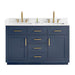 Altair Gavino 54 Double Bathroom Vanity with Top Royal Blue Front View