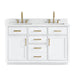 Altair Gavino 54 Double Bathroom Vanity with Top White Front View
