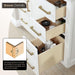 Altair Gavino 54 Double Bathroom Vanity with Top White Open Drawer