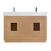 Altair Gavino 54 inch Double Bathroom Vanity with Top Light Brown Back View