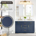 Altair Gavino 54 inch Double Bathroom Vanity with Top Royal Blue Front View Detail