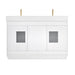 Altair Gavino 54 inch Double Bathroom Vanity with Top White Back View