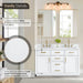 Altair Gavino 54 inch Double Bathroom Vanity with Top White Front View Detail