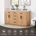 Altair Gavino 60 Double Bathroom Vanity with Top Light Brown Features