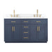 Altair Gavino 60 Double Bathroom Vanity with Top Royal Blue Front View