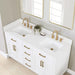 Altair Gavino 60 Double Bathroom Vanity with Top White Top View