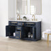 Altair Gavino 60 inch Double Bathroom Vanity with Top Royal Blue Open Drawer