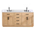 Altair Gavino 72 Double Bathroom Vanity with Top Ligth Brown Front View