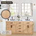 Altair Gavino 72 inch Double Bathroom Vanity with Top Ligth Brown