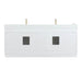 Altair Gavino 84 Double Bathroom Vanity with Top White Back View