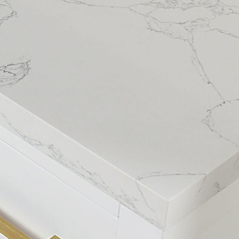 Altair Gavino 84 Double Bathroom Vanity with Top White Countertop Close Up