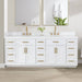 Altair Gavino 84 Double Bathroom Vanity with Top White Front View