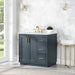 Altair Gazsi 36 inch Single Bathroom Vanity with Top Classic Blue Corner View