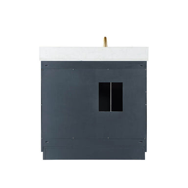 Altair Gazsi 36 Single Bathroom Vanity with Top Classic Blue Back View