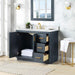 Altair Gazsi 42 Single Bathroom Vanity with Top Charcoal Blue Open Drawer