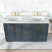 Altair Gazsi 60 Double Bathroom Vanity with Top Classic Blue Countertop Front View