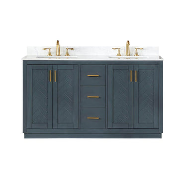 Altair Gazsi 60 Double Bathroom Vanity with Top Classic Blue Front View
