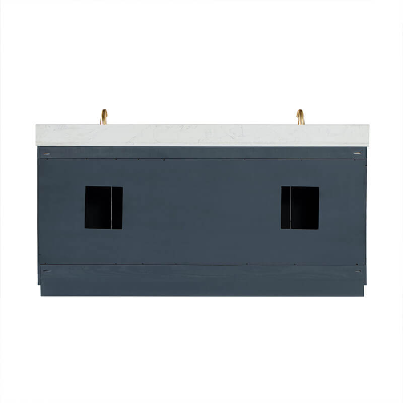 Altair Gazsi 72 Double Bathroom Vanity with Top Classic Blue Back View