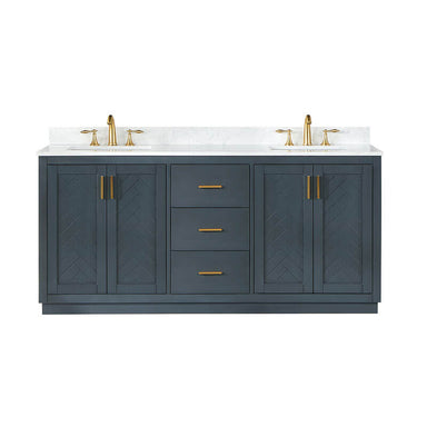 Altair Gazsi 72 Double Bathroom Vanity with Top Classic Blue Front View