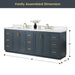 Altair Gazsi 84 Double Bathroom Vanity with Top Classic Blue Dimensions