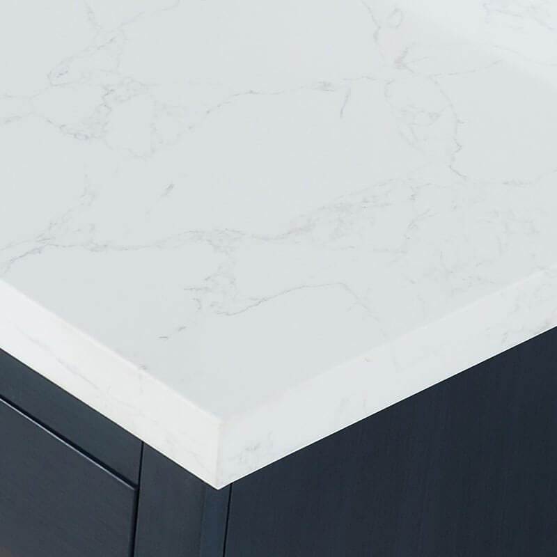 Altair Gazsi 84 inch Double Bathroom Vanity with Top Classic Blue Countertop