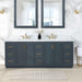 Altair Gazsi 84 inch Double Bathroom Vanity with Top Classic Blue Front View