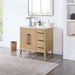 Altair Laurel 36 inch Single Bathroom Vanity with Top Weathered Fir Corner View