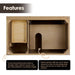 Altair Laurel 36 inch Single Bathroom Vanity with Top Weathered Fir Top View