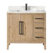 Altair Laurel 36" Single Bathroom Vanity with Top Weathered Fir Front View
