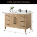 Altair Laurel 48 inch Single Bathroom Vanity with Top Weathered Fir Dimension