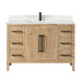 Altair Laurel 48" Single Bathroom Vanity with Top Weathered Fir Front View