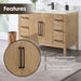 Altair Laurel 48" Single Bathroom Vanity with Top Weathered Fir Hardware