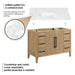 Altair Laurel 48" Single Bathroom Vanity with Top Weathered Fir Unified Pattern