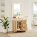 Altair Milner 36 inch Single Bathroom Vanity with Top Brushed Oak Corner View