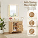 Altair Milner 36 Single Bathroom Vanity with Top Brushed Oak Soft Close Drawer