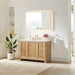 Altair Milner 48 inch Single Bathroom Vanity with Top Brushed Oak Corner View