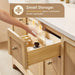 Altair Milner 48 inch Single Bathroom Vanity with Top Brushed Oak Smart Storage