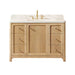 Altair Milner 48 Single Bathroom Vanity with Top Brushed Oak Front View