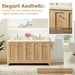 Altair Milner 60 inch Double Bathroom Vanity with Top Brushed Oak Front View Detail