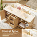 Altair Milner 72 Double Bathroom Vanity with Top Brushed Oak Countertop Details