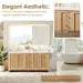 Altair Milner 72 Double Bathroom Vanity with Top Brushed Oak Front View Detail