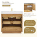 Altair Navan 36 inch Single Bathroom Vanity with Top Weathered Brown Back View