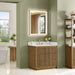 Altair Navan 36 inch Single Bathroom Vanity with Top Weathered Brown Corner View