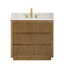Altair Navan 36 Single Bathroom Vanity with Top Weathered Brown Front View