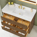 Altair Navan 48 Single Bathroom Vanity with Top Weathered Brown Countertop