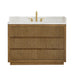 Altair Navan 48 Single Bathroom Vanity with Top Weathered Brown Front View