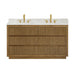 Altair Navan 60 Double Bathroom Vanity with Top Weathered Brown Front View