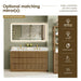 Altair Navan 60 Double Bathroom Vanity with Top Weathered Brown Optional Matching Mirrors