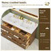 Altair Navan 60 inch Double Bathroom Vanity with Top Weathered Brown Nano Coated Basin