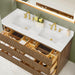 Altair Navan 60 inch Double Bathroom Vanity with Top Weathered Brown Top View